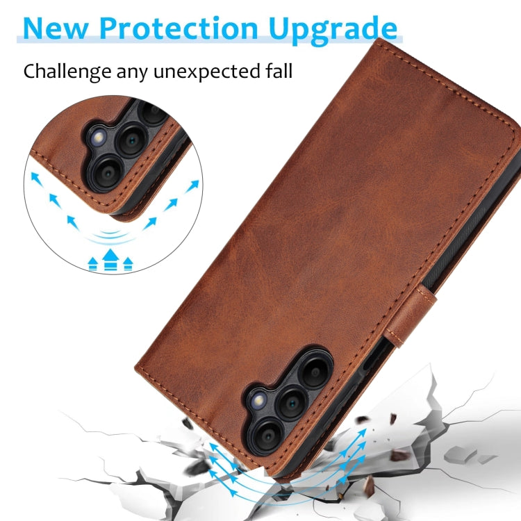 For Samsung Galaxy A15 5G Calf Texture 2 in 1 Detachable Magnetic Back Cover Leather Case