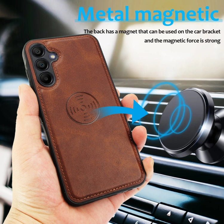 For Samsung Galaxy A15 5G Calf Texture 2 in 1 Detachable Magnetic Back Cover Leather Case