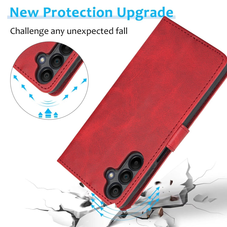 For Samsung Galaxy A15 5G Calf Texture 2 in 1 Detachable Magnetic Back Cover Leather Case