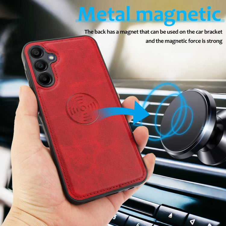 For Samsung Galaxy A15 5G Calf Texture 2 in 1 Detachable Magnetic Back Cover Leather Case