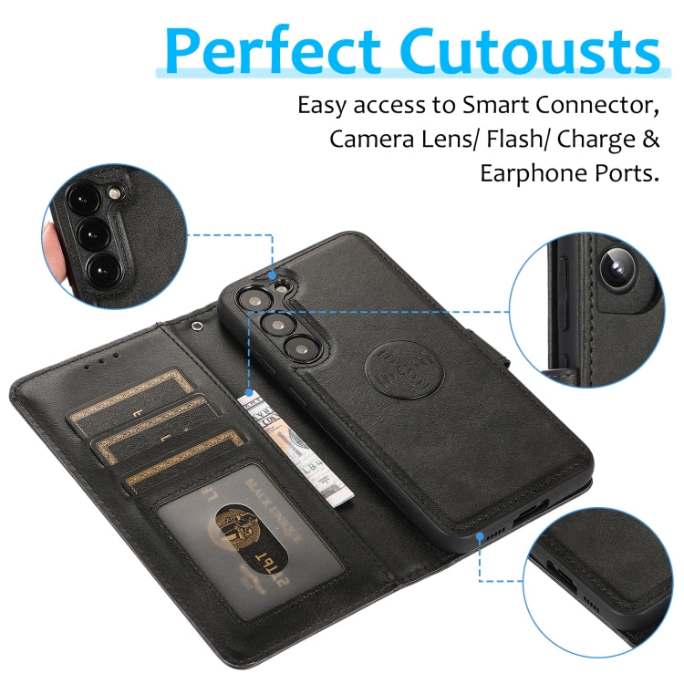 For Samsung Galaxy A54 5G Calf Texture 2 in 1 Detachable Magnetic Back Cover Leather Case