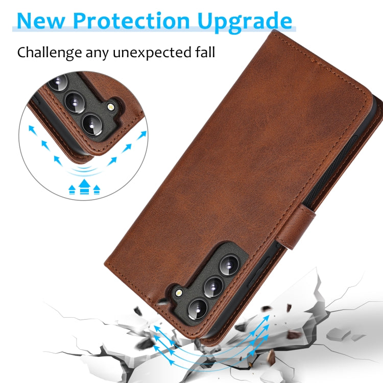For Samsung Galaxy A54 5G Calf Texture 2 in 1 Detachable Magnetic Back Cover Leather Case