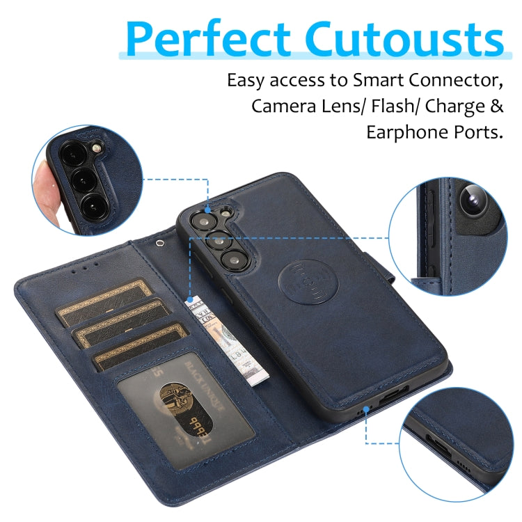 For Samsung Galaxy A54 5G Calf Texture 2 in 1 Detachable Magnetic Back Cover Leather Case