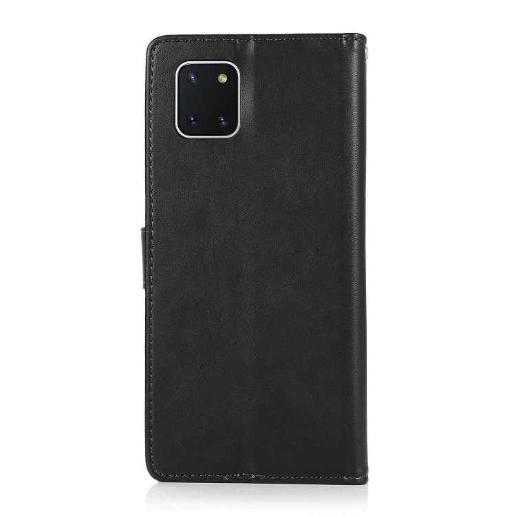 For Samsung Galaxy A81 Calf Texture 2 in 1 Detachable Magnetic Back Cover Leather Case