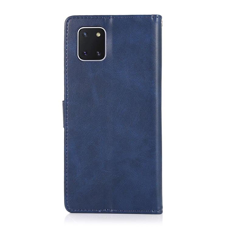 For Samsung Galaxy A81 Calf Texture 2 in 1 Detachable Magnetic Back Cover Leather Case