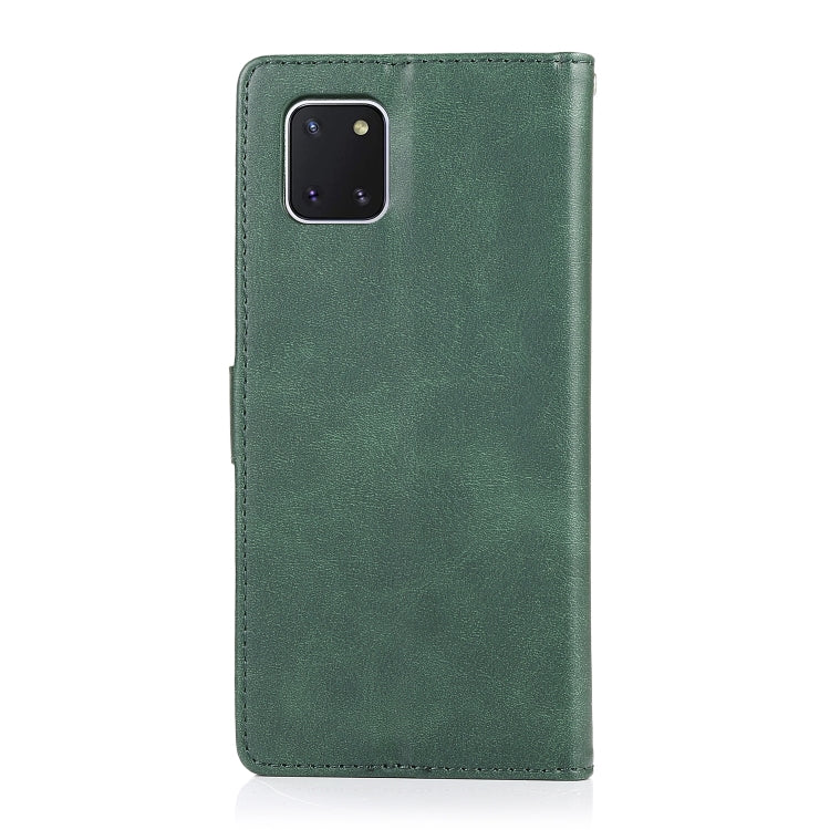 For Samsung Galaxy A81 Calf Texture 2 in 1 Detachable Magnetic Back Cover Leather Case