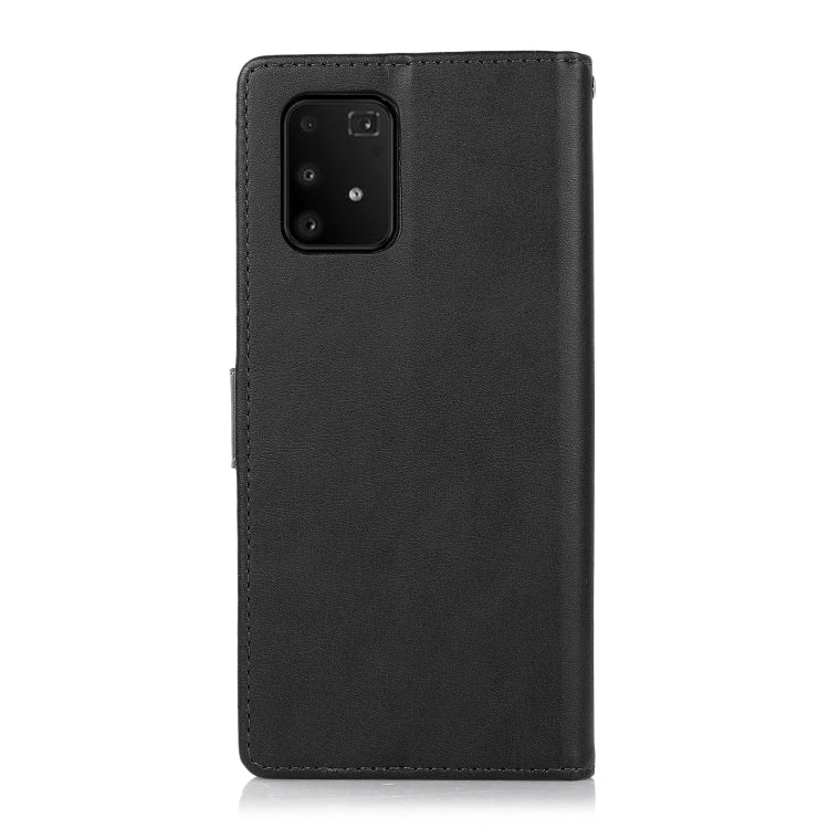 For Samsung Galaxy A91 Calf Texture 2 in 1 Detachable Magnetic Back Cover Leather Case