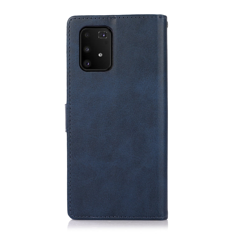 For Samsung Galaxy A91 Calf Texture 2 in 1 Detachable Magnetic Back Cover Leather Case