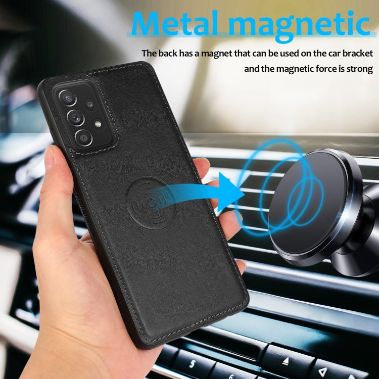 For Samsung Galaxy A33 5G Calf Texture 2 in 1 Detachable Magnetic Back Cover Leather Case
