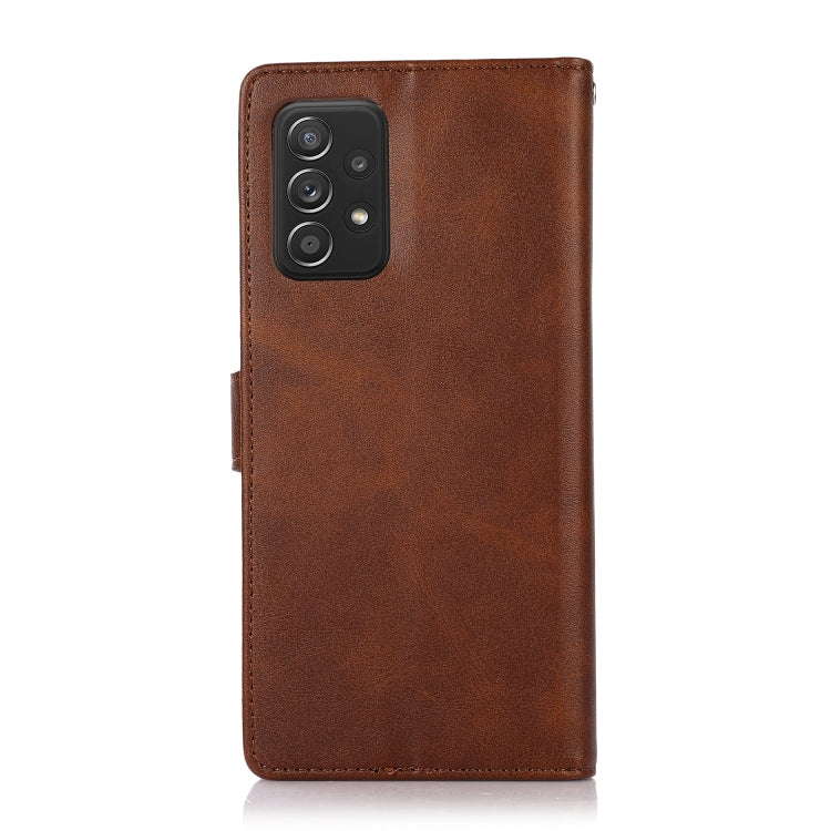 For Samsung Galaxy A33 5G Calf Texture 2 in 1 Detachable Magnetic Back Cover Leather Case