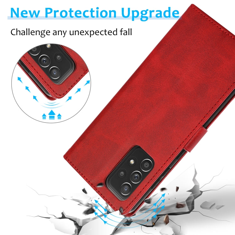 For Samsung Galaxy A33 5G Calf Texture 2 in 1 Detachable Magnetic Back Cover Leather Case