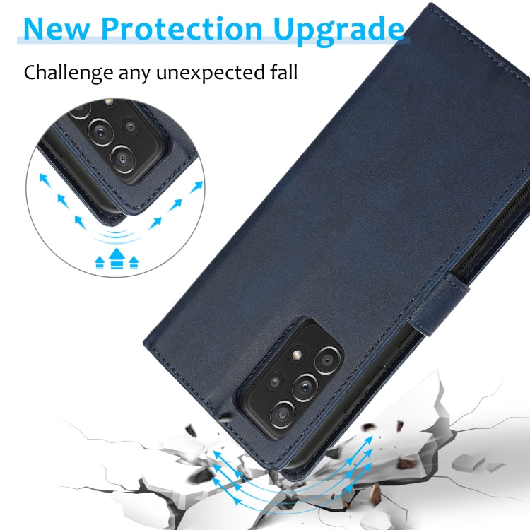 For Samsung Galaxy A33 5G Calf Texture 2 in 1 Detachable Magnetic Back Cover Leather Case