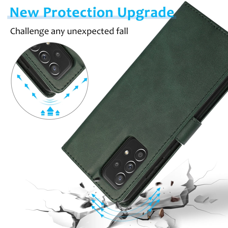 For Samsung Galaxy A33 5G Calf Texture 2 in 1 Detachable Magnetic Back Cover Leather Case