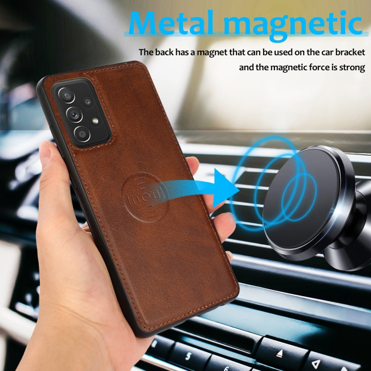 For Samsung Galaxy A13 4G Calf Texture 2 in 1 Detachable Magnetic Back Cover Leather Case