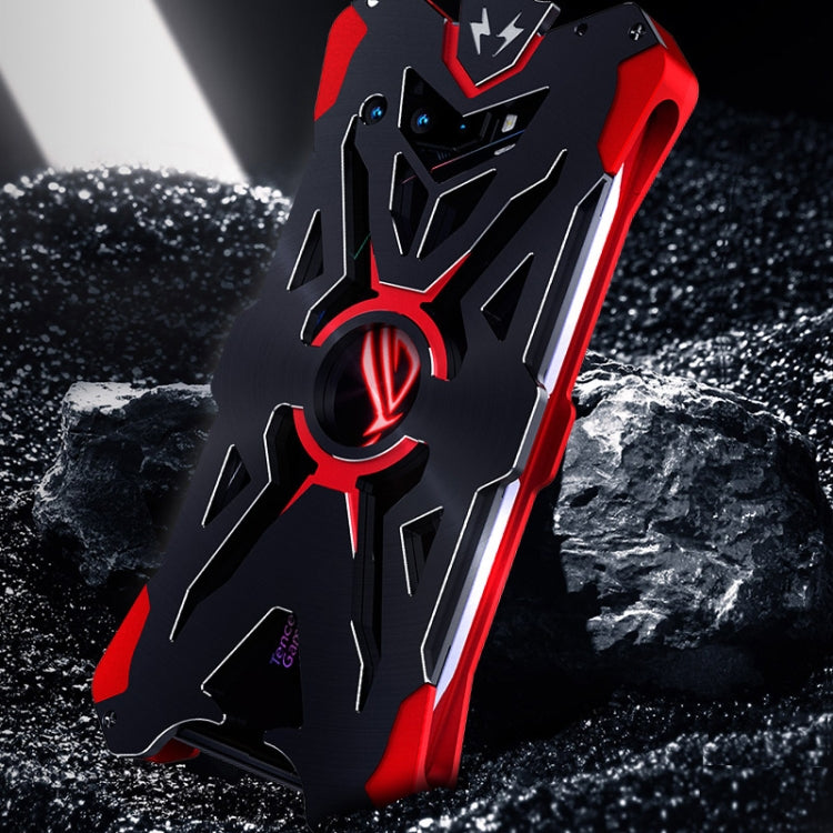 For Asus ROG Phone 3 ZS661KS Hammer II Shockproof Metal Protective Case(Black Red)