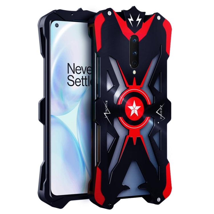 For OnePlus 8 Hammer II Shockproof Metal Protective Case(Black Red)