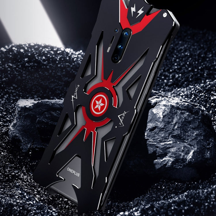 For OnePlus 8 Pro Hammer II Shockproof Metal Protective Case(Black Red)