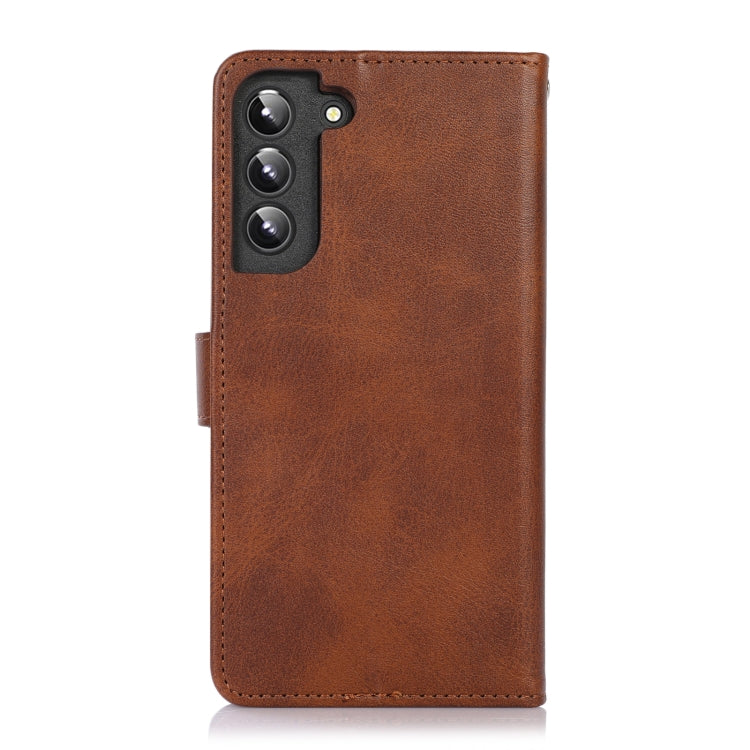 For Samsung Galaxy S23 5G Calf Texture 2 in 1 Detachable Magnetic Back Cover Leather Case