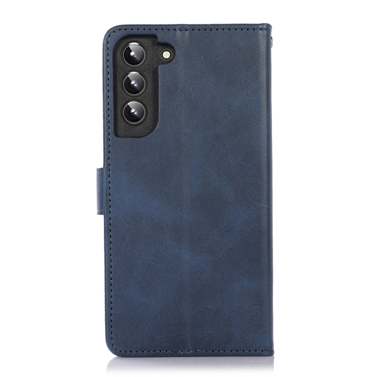 For Samsung Galaxy S22+ 5G Calf Texture 2 in 1 Detachable Magnetic Back Cover Leather Case