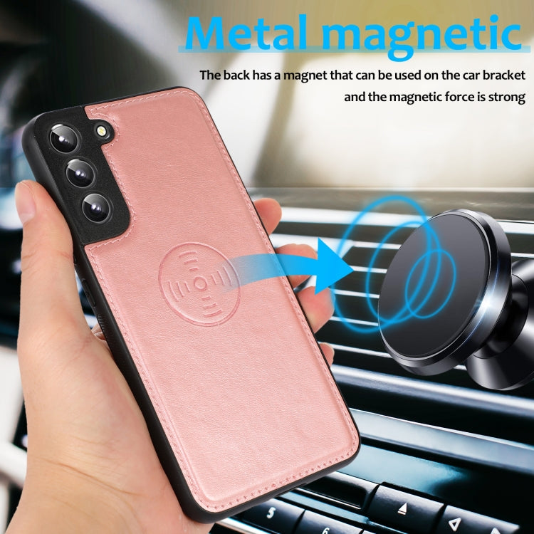 For Samsung Galaxy S22+ 5G Calf Texture 2 in 1 Detachable Magnetic Back Cover Leather Case