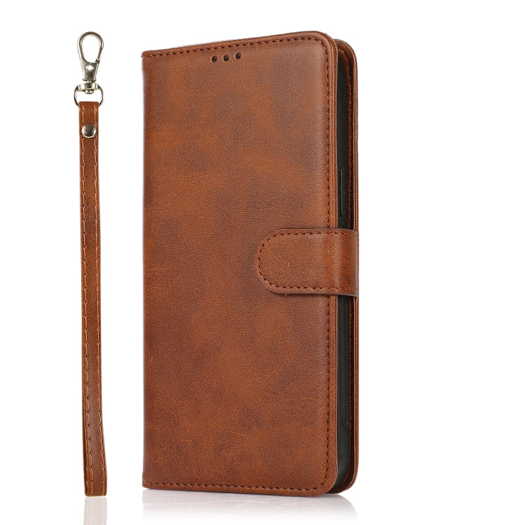 For Samsung Galaxy S23 Ultra 5G Calf Texture 2 in 1 Detachable Magnetic Back Cover Leather Case