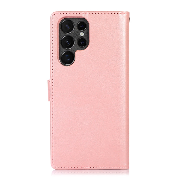 For Samsung Galaxy S23 Ultra 5G Calf Texture 2 in 1 Detachable Magnetic Back Cover Leather Case