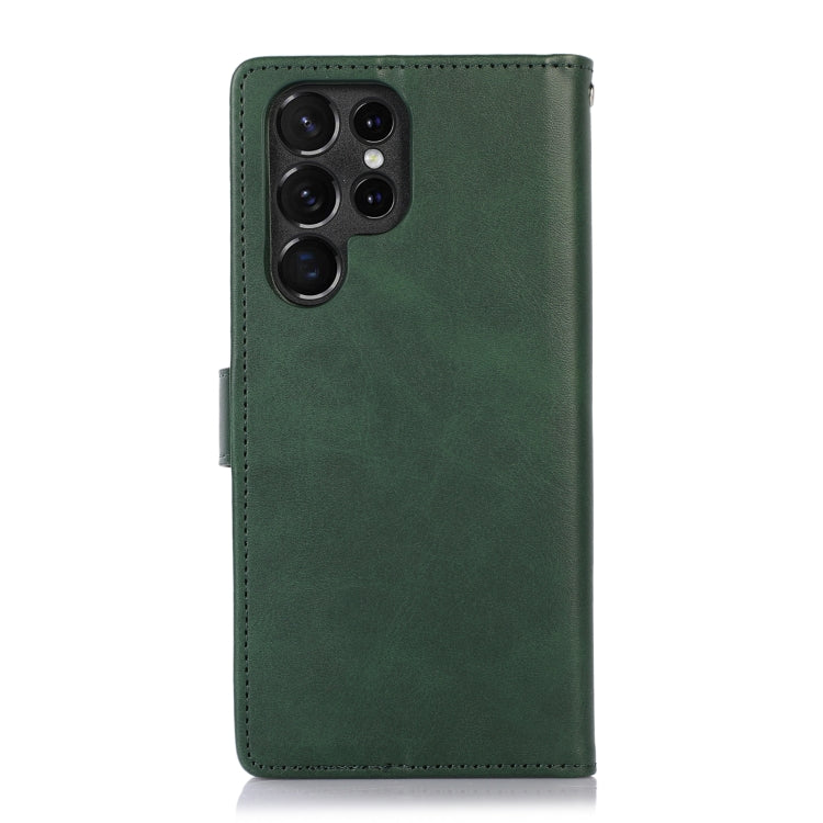 For Samsung Galaxy S23 Ultra 5G Calf Texture 2 in 1 Detachable Magnetic Back Cover Leather Case