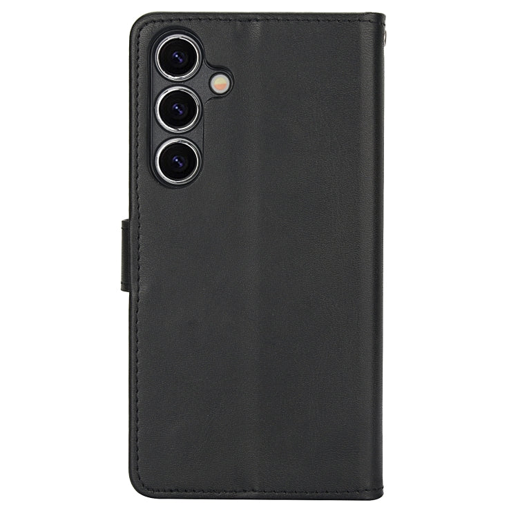 For Samsung Galaxy S24+ 5G Calf Texture 2 in 1 Detachable Magnetic Back Cover Leather Case