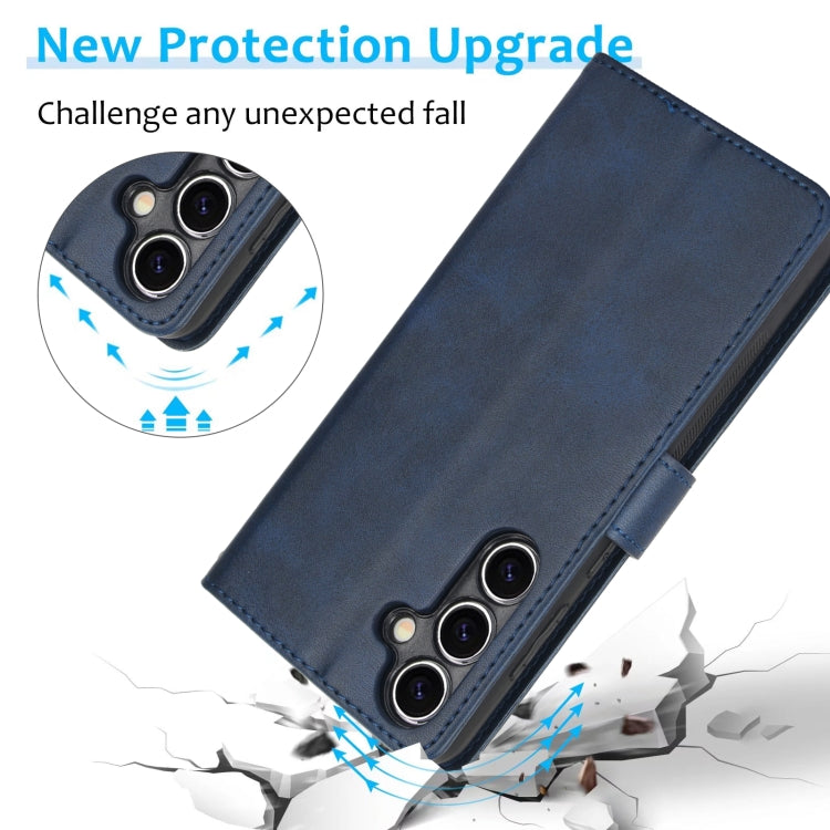 For Samsung Galaxy S24+ 5G Calf Texture 2 in 1 Detachable Magnetic Back Cover Leather Case