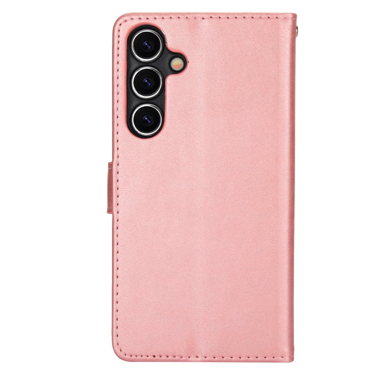 For Samsung Galaxy S24+ 5G Calf Texture 2 in 1 Detachable Magnetic Back Cover Leather Case