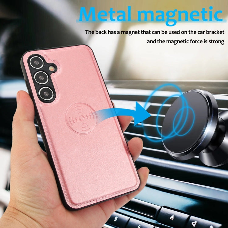 For Samsung Galaxy S24+ 5G Calf Texture 2 in 1 Detachable Magnetic Back Cover Leather Case