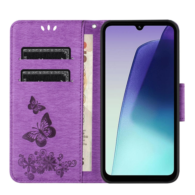 For Redmi 14C Butterfly Embossed Flip Leather Phone Case