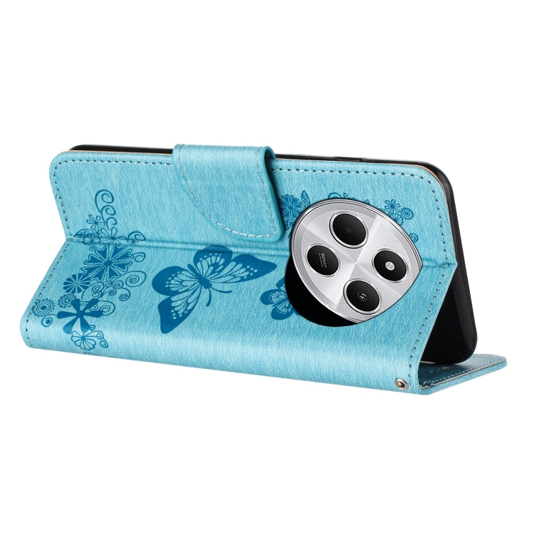 For Redmi 14C Butterfly Embossed Flip Leather Phone Case