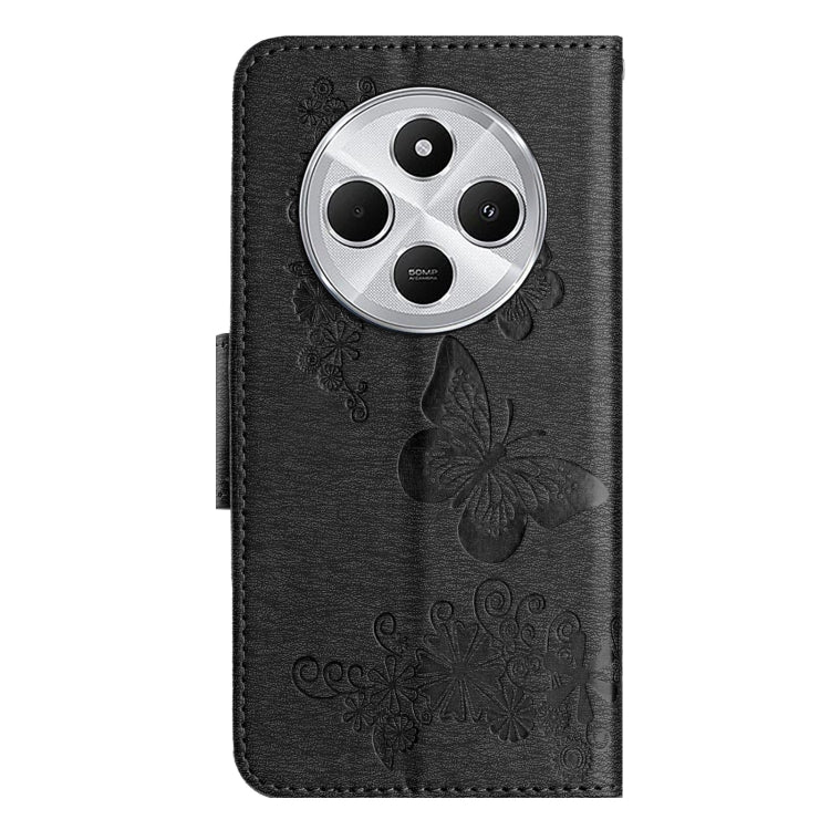 For Redmi 14C Butterfly Embossed Flip Leather Phone Case