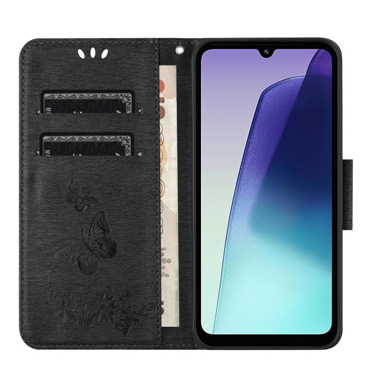 For Redmi 14C Butterfly Embossed Flip Leather Phone Case