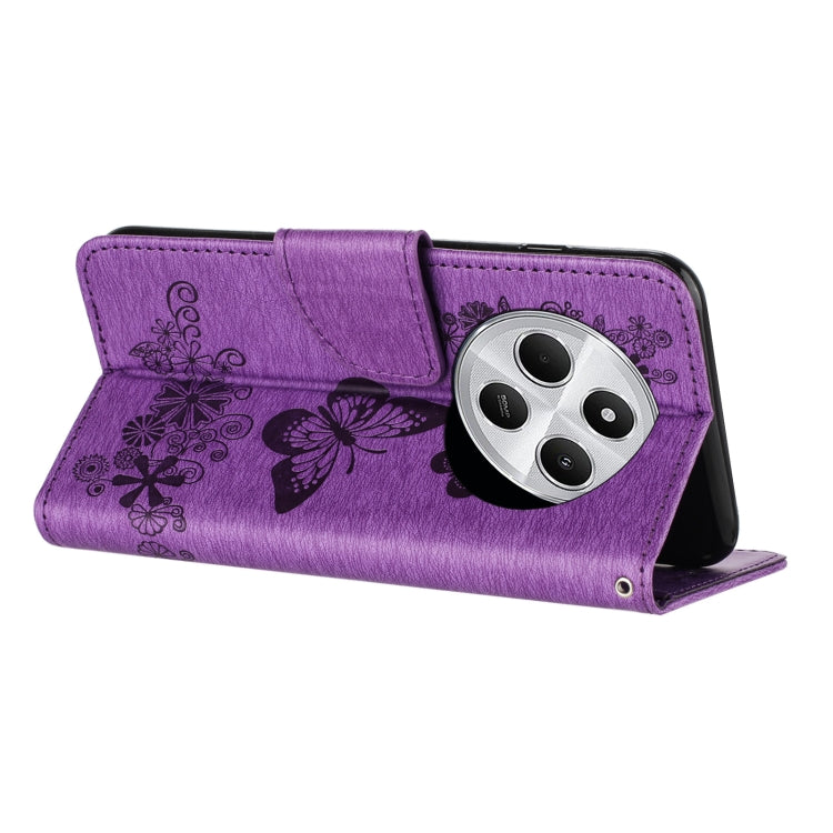 For Redmi Note 14 Pro+ 5G Butterfly Embossed Flip Leather Phone Case