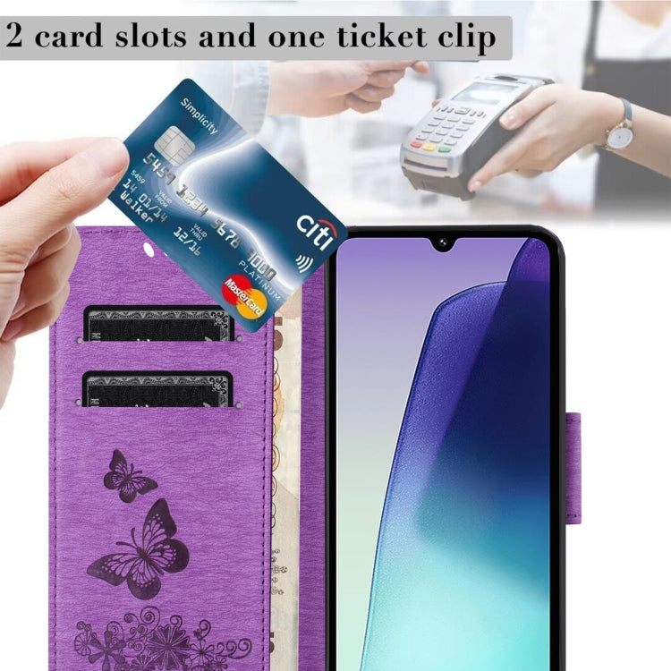 For Redmi Note 14 Pro+ 5G Butterfly Embossed Flip Leather Phone Case