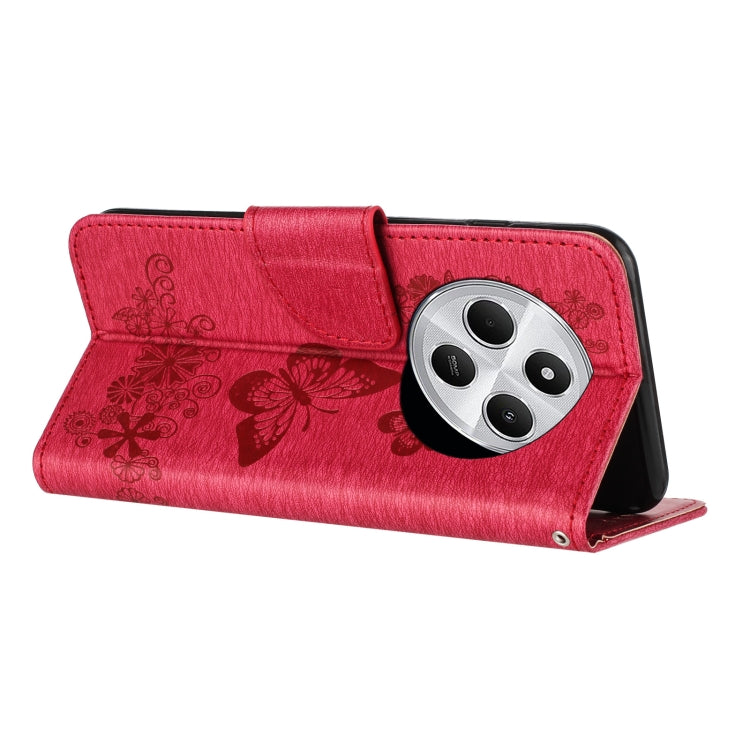For Redmi Note 14 Pro+ 5G Butterfly Embossed Flip Leather Phone Case