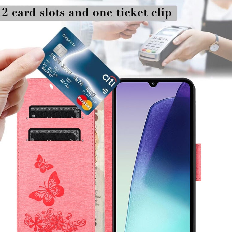 For Redmi Note 14 Pro+ 5G Butterfly Embossed Flip Leather Phone Case