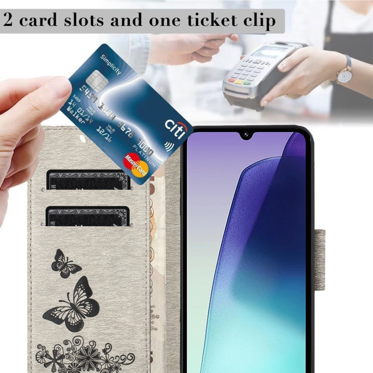 For Redmi Note 14 Pro+ 5G Butterfly Embossed Flip Leather Phone Case