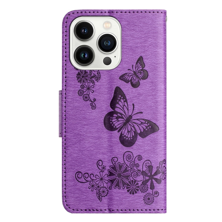 For Redmi Note 14 5G Butterfly Embossed Flip Leather Phone Case