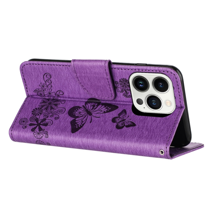 For Redmi Note 14 5G Butterfly Embossed Flip Leather Phone Case