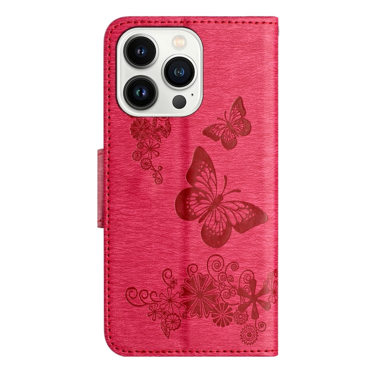 For Redmi Note 14 5G Butterfly Embossed Flip Leather Phone Case
