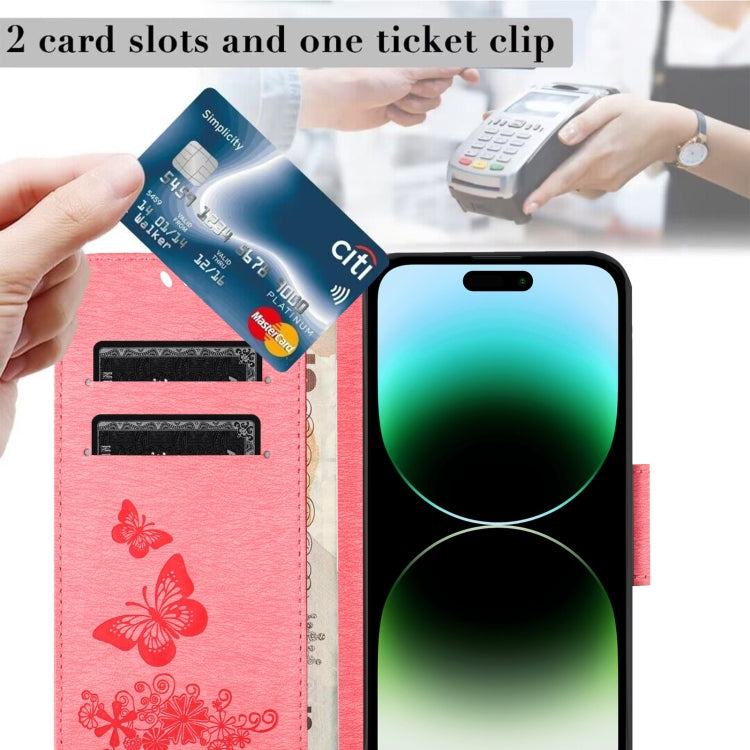 For Redmi Note 14 5G Butterfly Embossed Flip Leather Phone Case