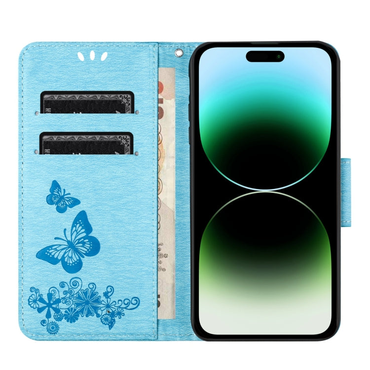 For Redmi Note 14 5G Butterfly Embossed Flip Leather Phone Case