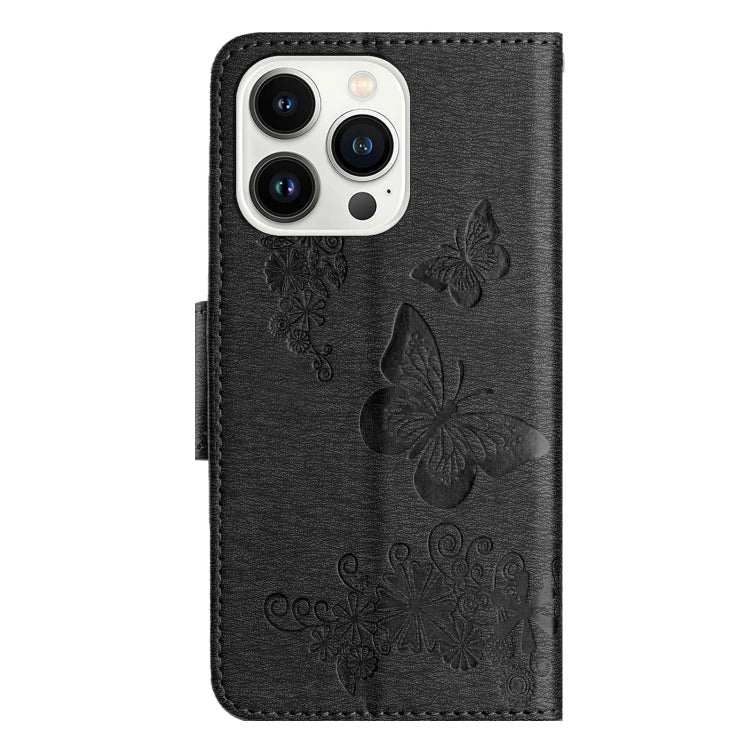 For Redmi Note 14 5G Butterfly Embossed Flip Leather Phone Case