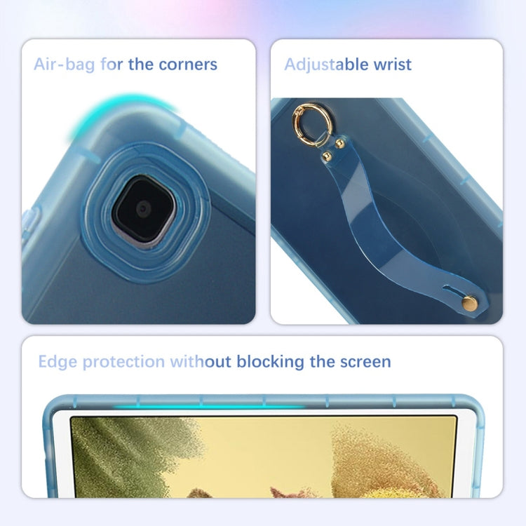For Samsung Galaxy Tab A11 / A9 Wristband Holder PC Hybrid TPU Soft Tablet Case