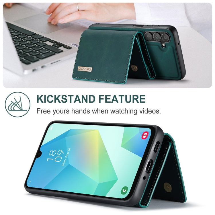 For Samsung Galaxy A16 5G DG.MING M1 Series 3-Fold Multi Card Wallet + Magnetic Phone Case
