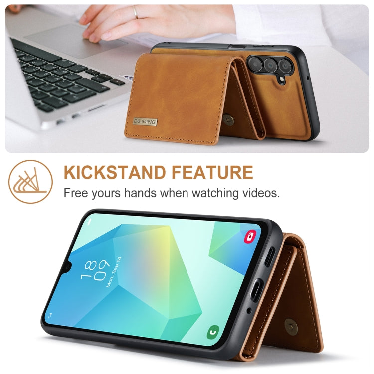 For Samsung Galaxy A16 5G DG.MING M1 Series 3-Fold Multi Card Wallet + Magnetic Phone Case