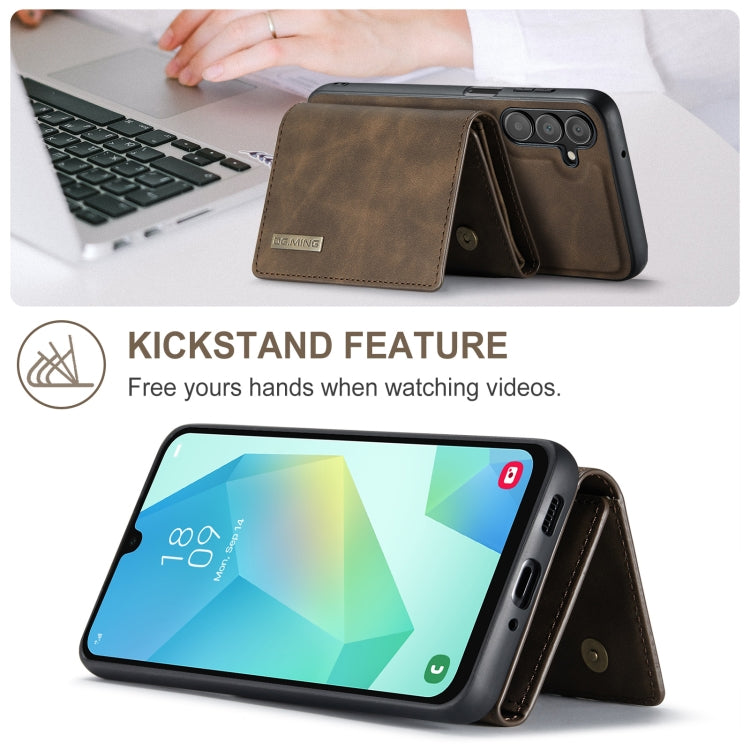 For Samsung Galaxy A16 5G DG.MING M1 Series 3-Fold Multi Card Wallet + Magnetic Phone Case